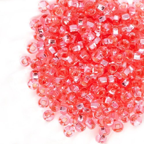 20g de cristal rose solgel argent bordée ronde verre tchèque perles de rocaille preciosa entretoise  sku-42813