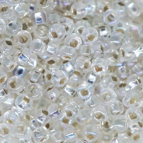 20g de cristal clair ab argent bordée ronde verre tchèque perles de rocaille preciosa entretoise 11/ sku-42819