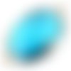 5pcs bleu turquoise cristal 14k plaqué or de forme ovale à facettes en verre de focale bracelet pend sku-42369