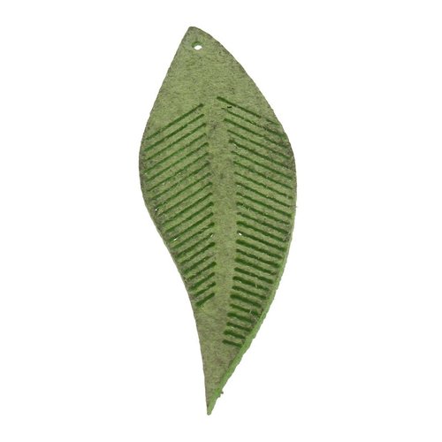 8pcs la lumière verte des feuilles de velours pendentif charme de boucle d'oreille de baisse de la c sku-42371