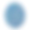 4pcs bleu plat de forme ovale en cuir pu avec des paillettes pendentif charme de boucle d'oreille de sku-42379