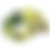 1pc vert olive laiteux ovale agité veines de dragon de l'agate pierre naturelle de grandes perles de sku-42399