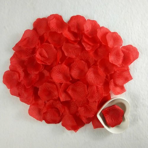Env 300pcs rouge filés de soie artificielle de pétales de fleurs de mariage fête décoration de acces sku-42420