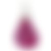 1pc rose laiteux cristal de platine en argent en forme de larme goutte agate veines de dragon grande sku-42365