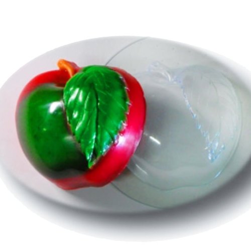 1pc fruit de la pomme avec la feuille rond en plastique fabrication de savon moule cadeau pour elle  sku-43032
