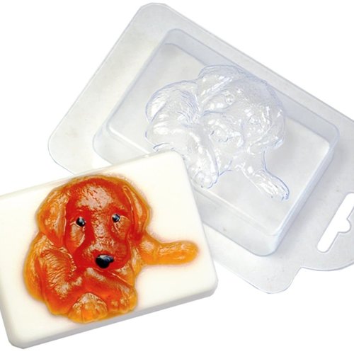 1pc labrador retriever chien en plastique fabrication de savon moule cadeau pour elle lui 85x60x27mm sku-43036