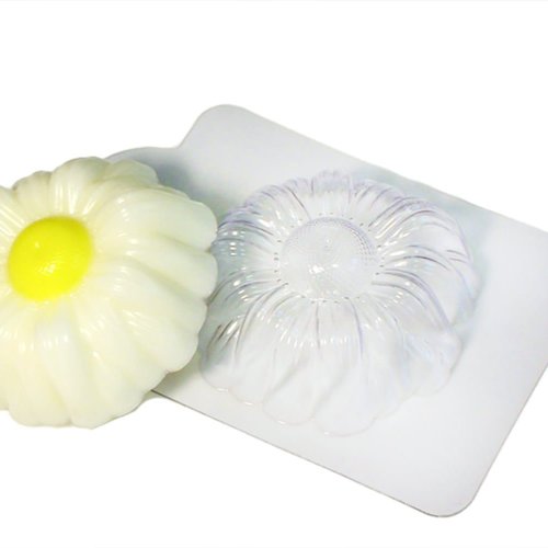 1pc de camomille de fleur en plastique fabrication de savon moule cadeau pour elle lui 76x30x25mm sku-43100