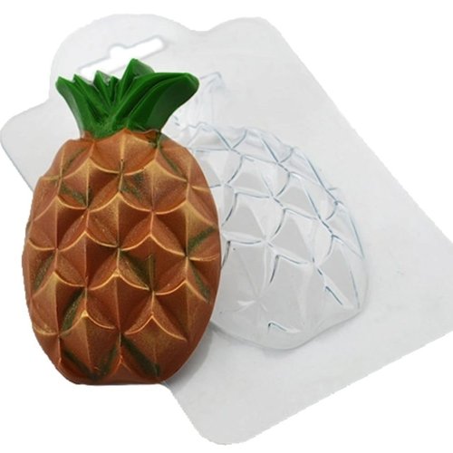1pc ananas fruits don d'ananas en plastique fabrication de savon moule cadeau pour elle lui 90x54x25 sku-42983