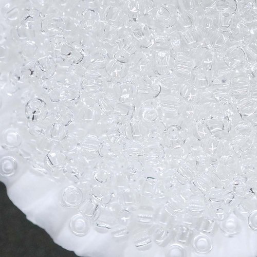 10g transparent crystal clear verre rond japonais toho perles de rocaille 11/0 tr-11-1 2.2 mm sku-43146
