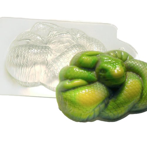 1pc python serpent animal magie gothique halloween en plastique fabrication de savon moule cadeau po sku-43086