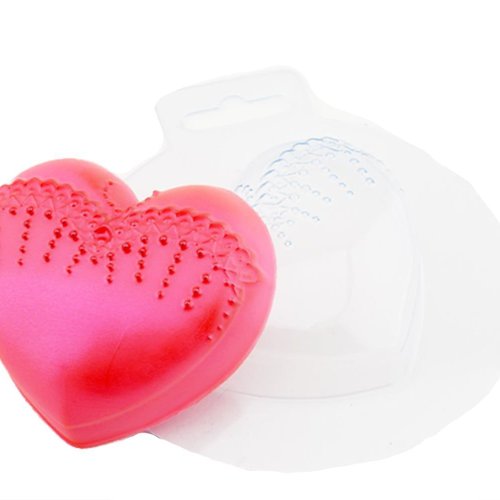 1pc femme sein de coeur d'amour de saint-valentin en plastique fabrication de savon moule cadeau pou sku-43118