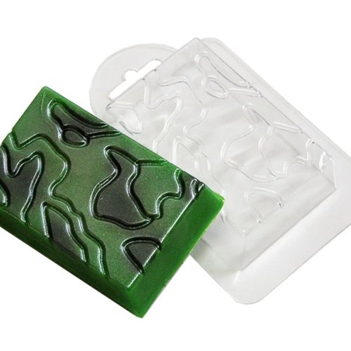 1pc camouflage kaki soldat arme rectangle en plastique fabrication de savon moule cadeau pour elle l sku-43020