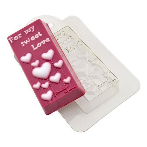 1pc pour mon petit coeur d'amour de valentine en plastique fabrication de savon moule cadeau elle lu sku-43181