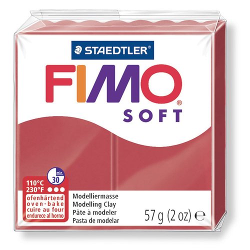 Fimo soft rouge foncé 57 octies bricolage miniatures à la main de l'artisanat fournitures de de la d sku-43356