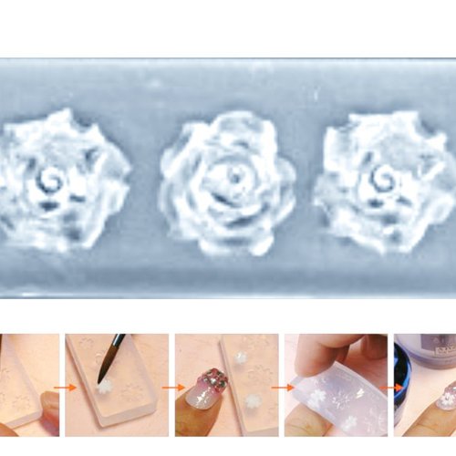 1pc transparent bouton de rose fleur de silicone 3d mini moule pour l'art d'ongle de petit bricolage sku-43458