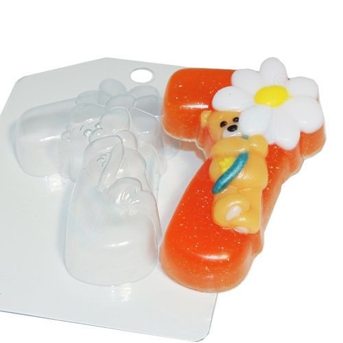 1pc ours en peluche dans le numéro 7 d'anniversaire d'enfants de bébé célébration en plastique de sa sku-43584