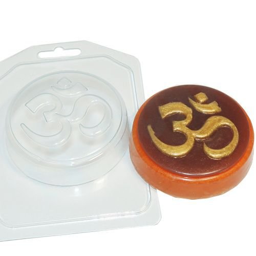 1pc ohm symbole cercle indien mandala yoga de l'esprit en plastique de savon la fabrication du choco sku-43587