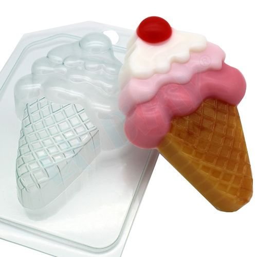 1pc de crème glacée avec de petits fruits sucrés de la nourriture en plastique de savon la fabricati sku-43598
