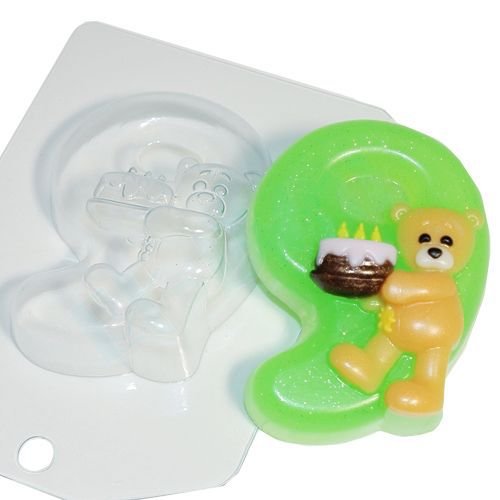 1pc ours en peluche numéro 9 d'anniversaire d'enfants de bébé célébration en plastique de savon la f sku-43601