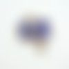 1pc bleu foncé cristal ovale en or druzy de glace quartz agate de pierre naturelle plaqué focal pend sku-43684