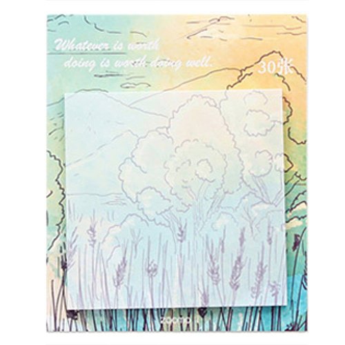 1pc tiges de blé dans une forêt papier créatif peinture à l'huile bloc-notes autocollants decal des  sku-43926