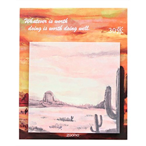1pc cactus grand canyon papier créatif peinture à l'huile bloc-notes autocollants decal des notes de sku-43928