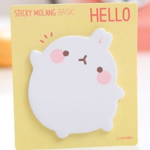 1pc bonjour molang papier lapin mignon animal de bande dessinée bloc-notes autocollants decal des no sku-43942