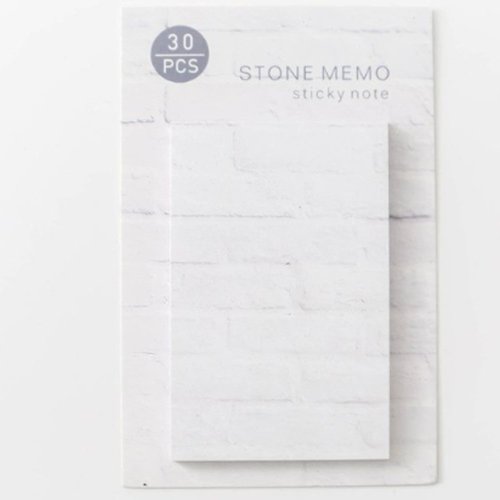1pc blanc mur de briques de papier simple pierre planificateur quotidien notes autocollants decal de sku-43986
