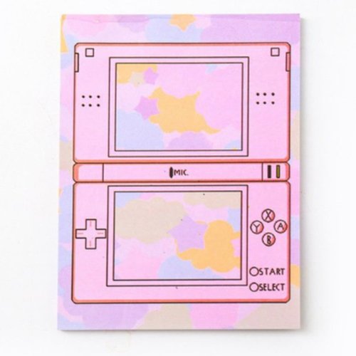 1pc rose poche gamepad papier d'ordinateur rétro nostalgique bloc-notes autocollants decal des notes sku-43968