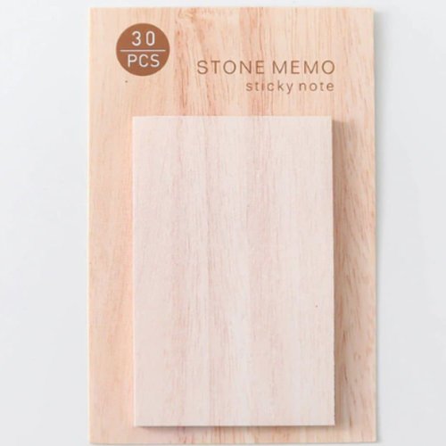 1pc brun papier de bois en pierre simple planificateur quotidien notes autocollants decal des de scr sku-43987