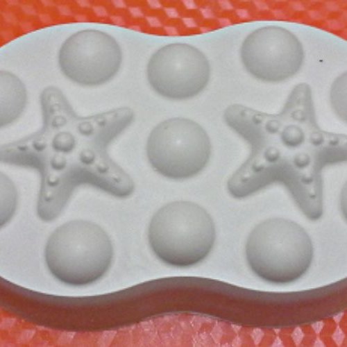 1pc étoile de mer barre de massage tampon ovale en plastique fabrication de savon de cire chocolat g sku-43835