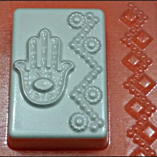 1pc hamsa main de fatima yoga de l'esprit en plastique fabrication de savon de cire chocolat gypse f sku-43859