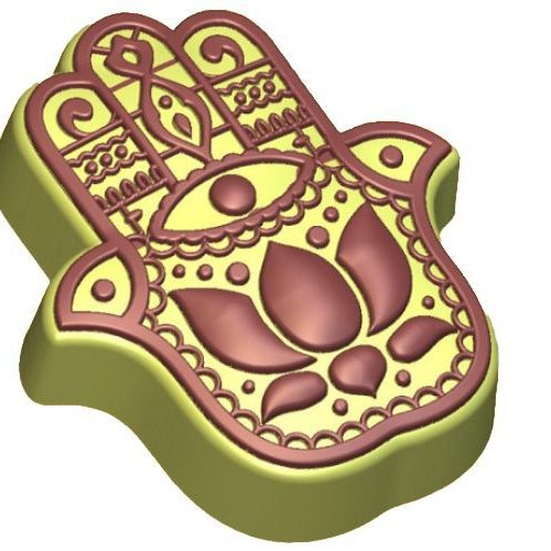 1pc hamsa main de fatima yoga de l'esprit en plastique fabrication de savon de cire chocolat gypse f sku-43893