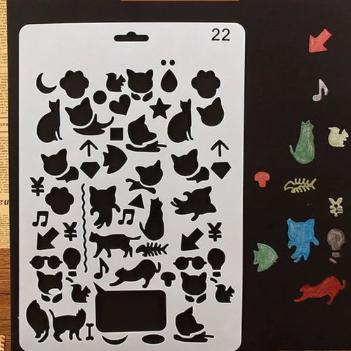 1pc chats animal de compagnie en plastique décoration de la maison modèle de la règle de bricolage c sku-44107