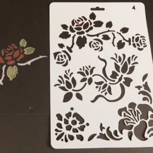 1pc rose fleur de lys en plastique décoration de la maison modèle de la règle de bricolage cartes de sku-44118