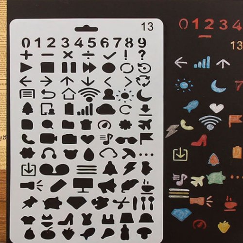 1pc numéros internet emoji en plastique décoration de la maison modèle de la règle de bricolage cart sku-44116