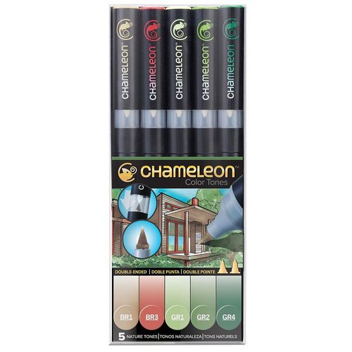 Jeu de caméléon colorer les marqueurs 5pcs - tons naturels ct0514 sku-47624