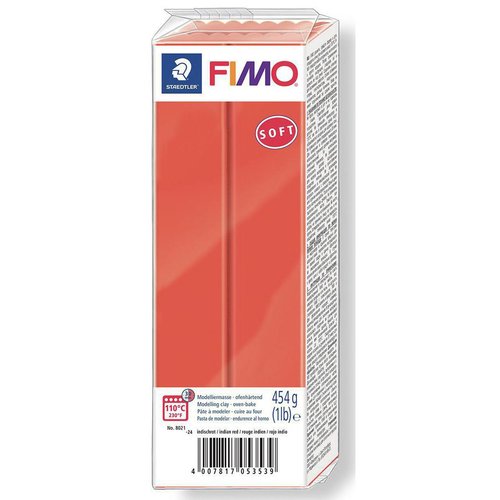 Fimo soft rouge 454g bloc 8021-24 sku-45958