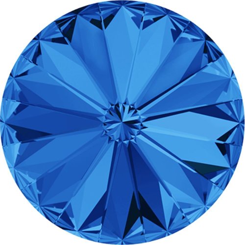 2pcs saphir 206 rond rivoli verre de cristaux bleu swarovski 1122 pierre chatons strass à facettes 1 sku-49159