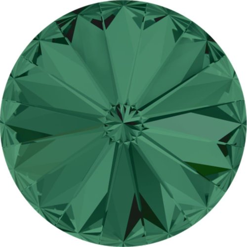 2pcs émeraude 205 rond rivoli verre de cristaux vert swarovski 1122 pierre chatons strass à facettes sku-49167