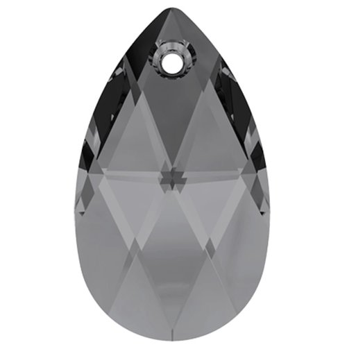 2 pièces cristal argent nuit 001sini poire larme pendentif cristaux de verre hématite 6106 swarovski sku-49221