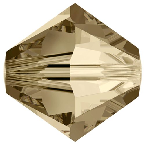 24pcs crystal golden shadow 001gsha xilion bicone verre de cristaux de swarovski 5328 de perles à fa sku-49271