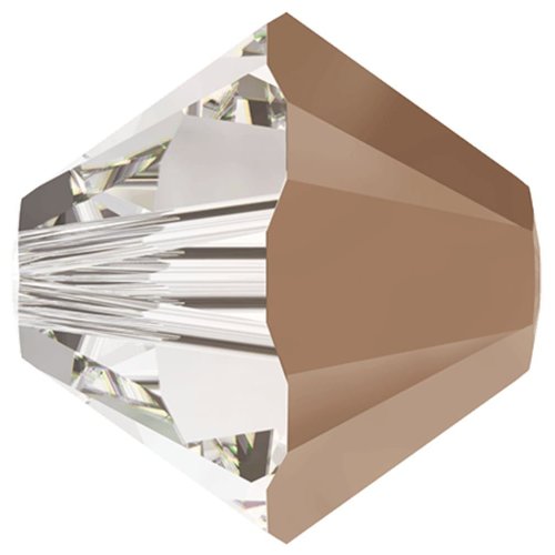 48pcs cristal rose d'or 001rogl xilion bicone verre de cristaux noirs de la moitié 5328 swarovski pe sku-49323