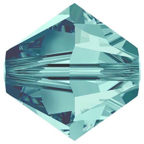 48pcs zircon bleu 229 xilion bicone verre de cristaux de swarovski 5328 de perles à facettes strass  sku-49327