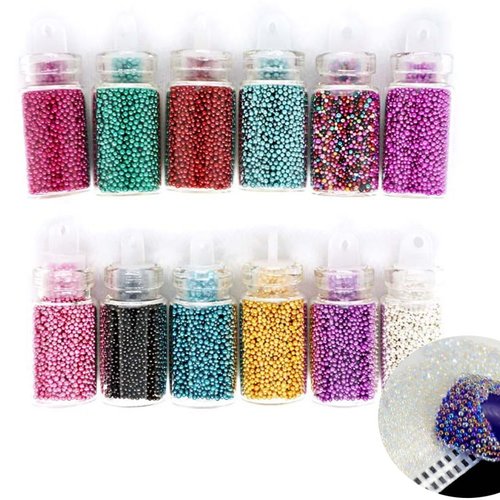 12 couleurs mix tour de semences d'art de clou de perles paillettes holographiques chunky kit de che sku-44099