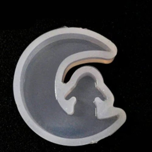 1pc transparent demi-lune chien de compagnie fille de silicone pendentif faire de plateau moule de p sku-50000