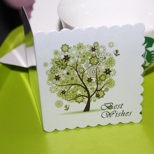 10pcs mélange de la conception de l'arbre des saisons de la nature papier cartes de vœux les meilleu sku-44315