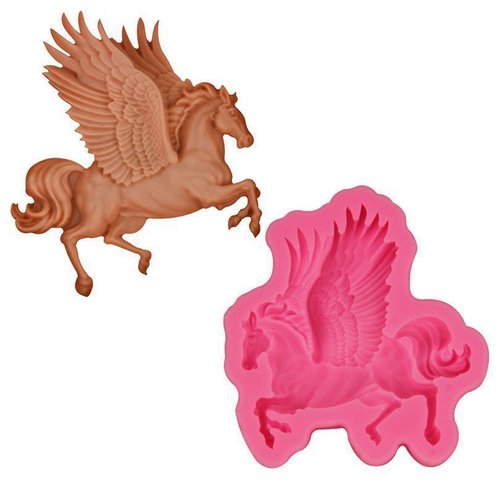 Pegasus magie flying horse animal 3d en silicone de chocolat savon gâteau fondant l'argile de résine sku-76326
