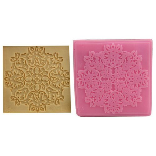 De luxe fleur motif floral texture 3d en silicone de chocolat savon gâteau fondant l'argile de résin sku-76389
