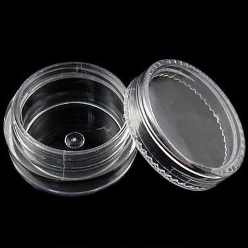 4pcs transparent en plastique ronde perle de graine outil conteneur de stockage de la boîte de brico sku-97744